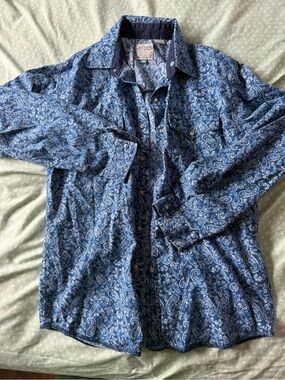 Roper Blue Paisley Button-Down Shirt